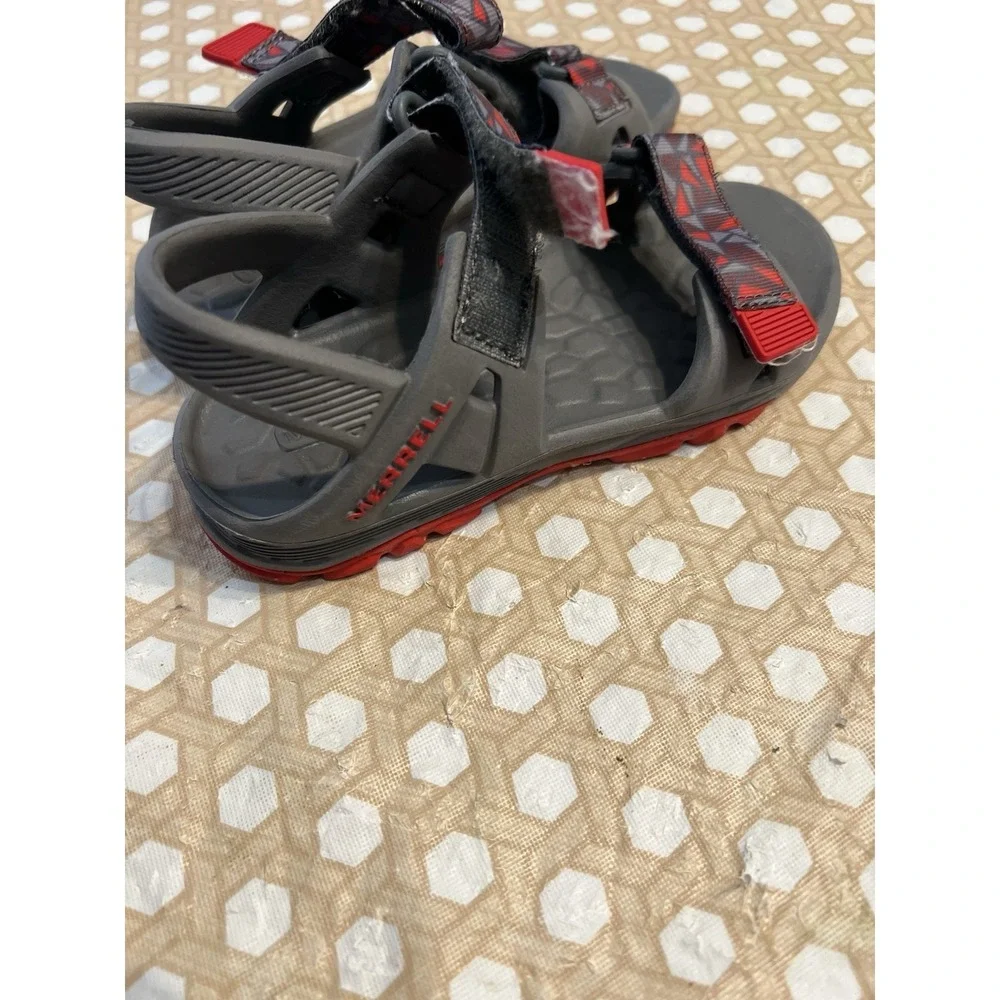 Merrell Hydro Drift Sport Sandals Boy's  Size‎ 12 Grey/ Camo Strap Shoes